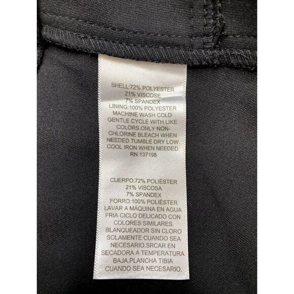 Danielle Bernstein Biker Shorts 16W 1X Black Women's Exposed Zipper NEW - Picture 8 of 9